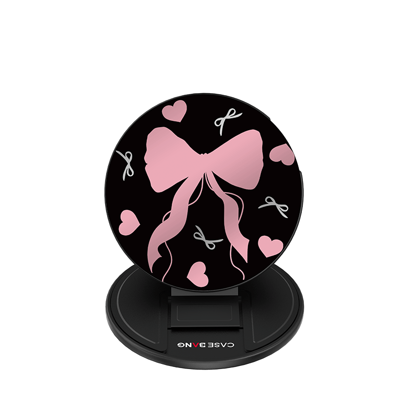 PEACH HEART BOW Magsafe Grip Stand - CaseBangMagsafe Grip StandCaseBangBack Cover